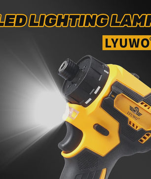 LYUWO 21V Accu Schroefmachine Borstelloos - Krachtige Klopboormachine met LED Licht