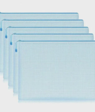 Set van 5 Waterdichte Mesh Rits Documententassen A4/A5/A6 - Opbergmappen voor Kantoor & School