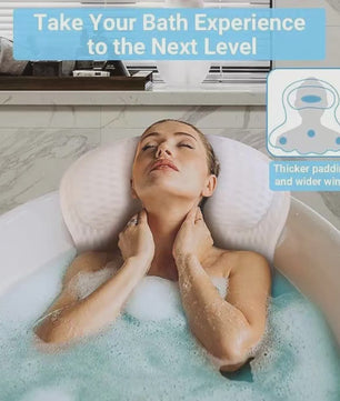 Luxe Badkussen met Nek- en Rugondersteuning - Sterke Zuignappen & Waterdicht