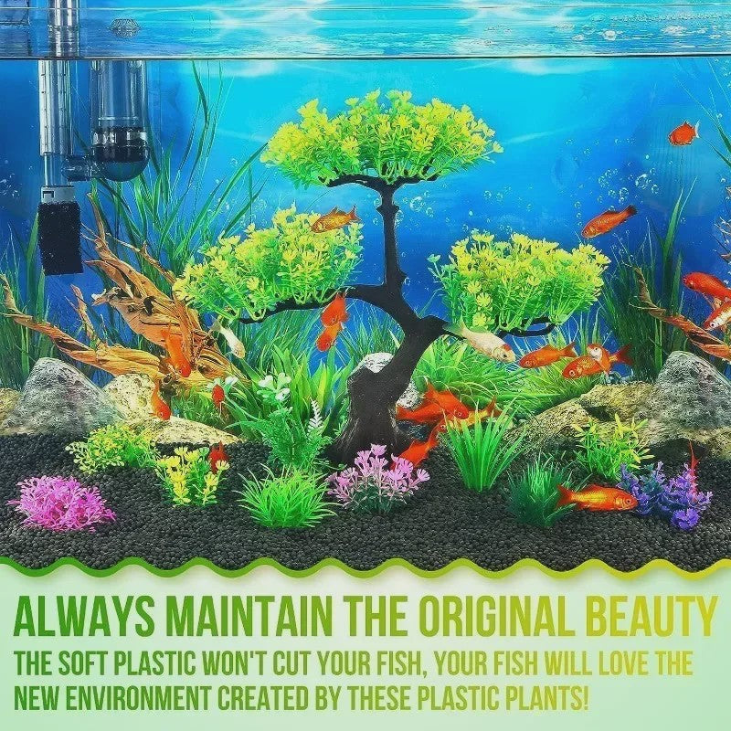 Set Kunstplanten Aquarium Decoratie - Levendige Kleuren voor Vistank