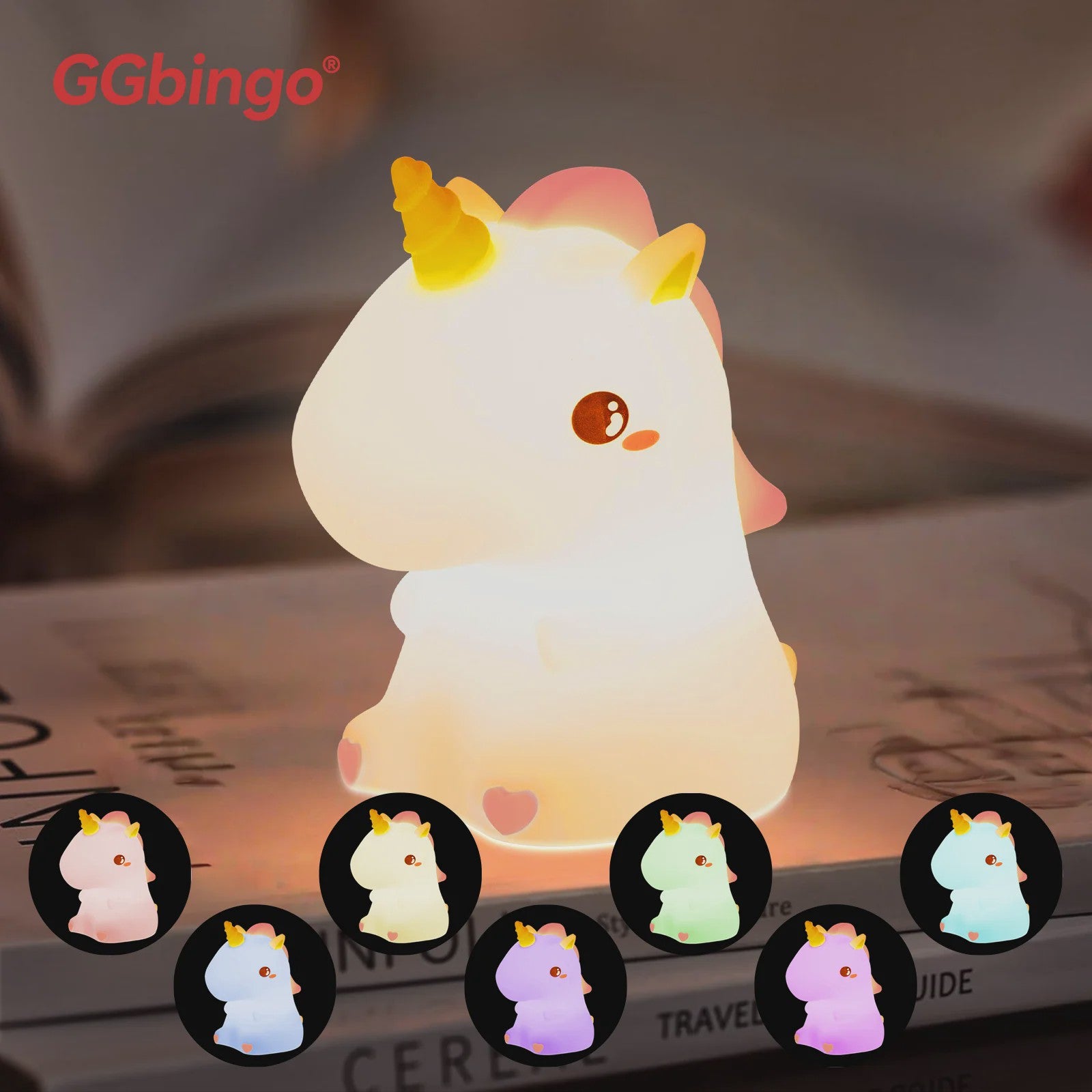 Oplaadbaar Capybara Nachtlampje - Zacht Siliconen Aanraaklampje voor Kinderkamer
