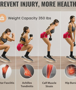 Houten Balansbord - Anti-slip Rocker & Wobble Board voor Fitness, Werkplek & Thuis