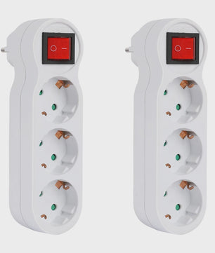 Cilia Stekkerdoos Verdeler met Schakelaar - 3 Schuko Stopcontacten, 3500W, Kindveilig