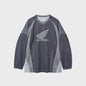 Honda Wielershirt Lange Mouw - Ademend V-hals Sportshirt voor Heren & Dames