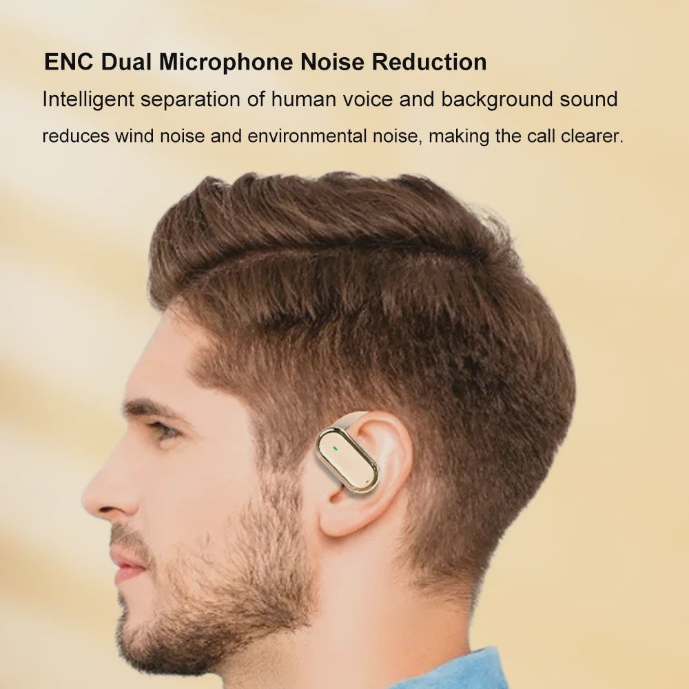 Open-Ear Bluetooth 5.4 Oordopjes met Oorhaak - IPX6 Waterdicht, TWS Draadloos, Hifi Stereo