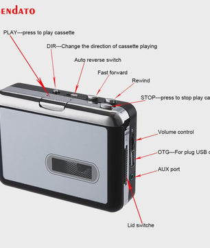 Ezcap 231 Cassette naar MP3 Converter - Digitale Muziek van je Cassettes