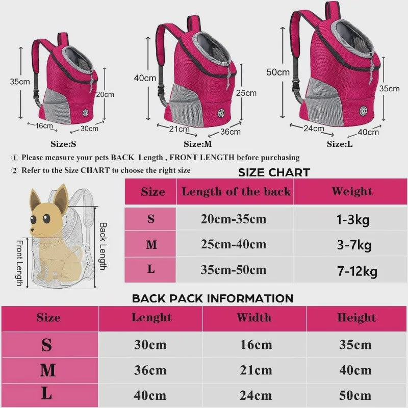 Ademende Honden Rugzak Carrier voor Katten en Kleine Honden - Verstelbaar & Veilig