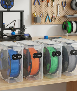 Set van 6 Luchtdichte Filament Opslagcontainers (4L) voor 3D Printer Filament