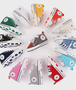 Babyschoenen Canvas Sneakers - Eerste Stapjes Schoentjes met Zachte Zool