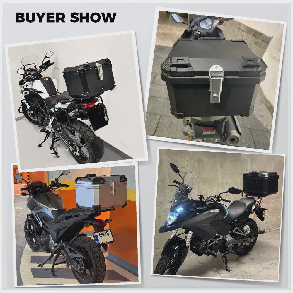 Universele Motor Topkoffer - 45L/57L/65L - Waterdicht & Veilig - Helm Opbergbox