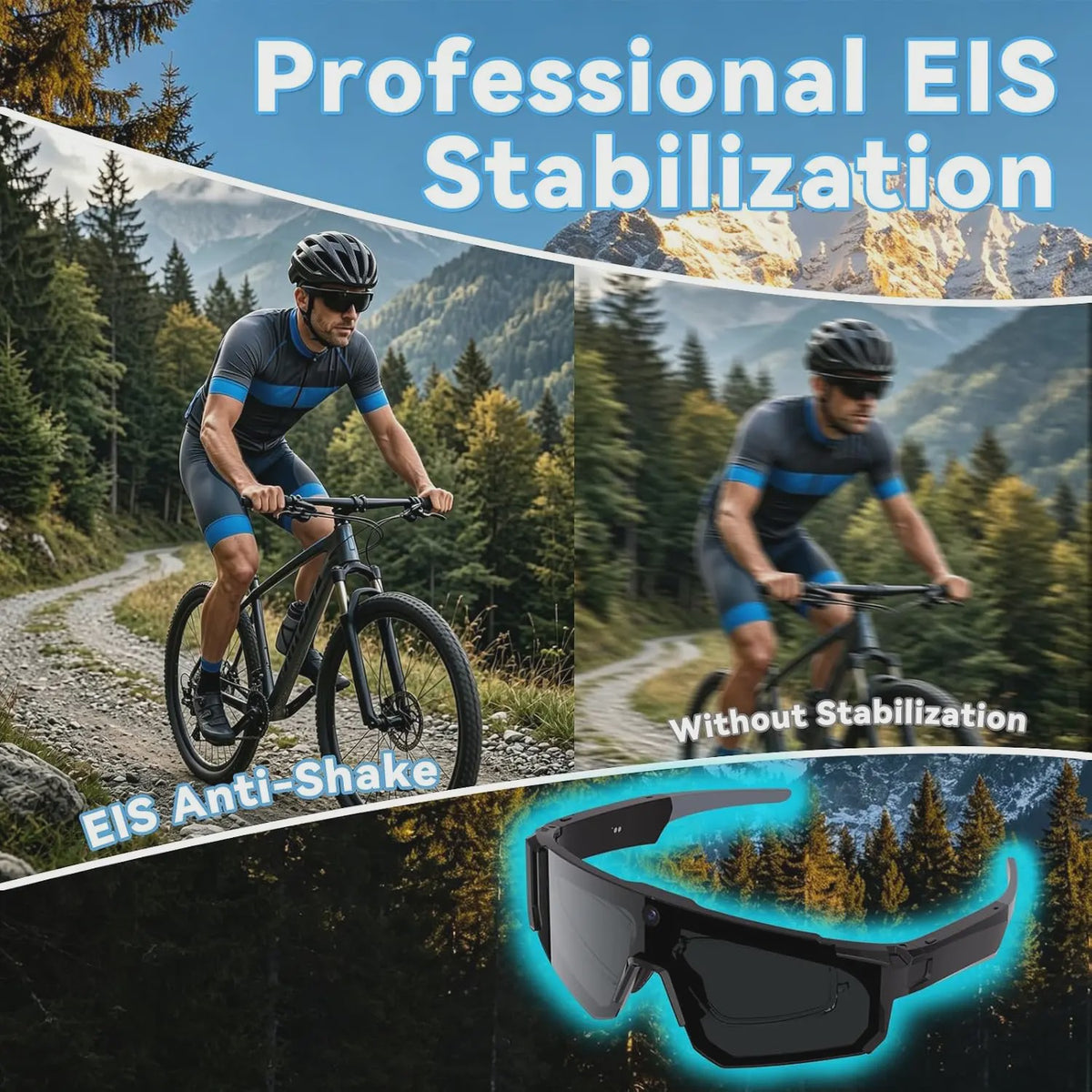 AI Smart Bril met Camera & Bluetooth Audio - 1080P Video, Vertaalfunctie