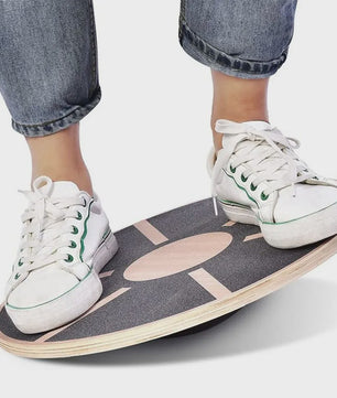 Houten Wobble Balansbord - Non-Slip Fitness & Yoga Oefenbord voor Thuisgebruik