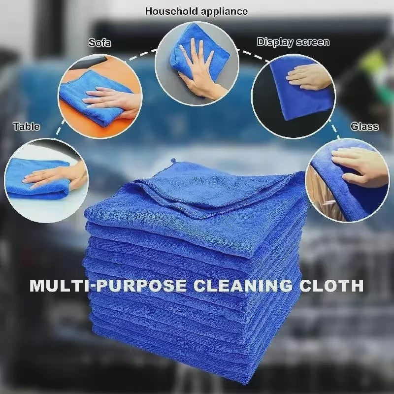 Set van 100 Microvezeldoeken - Pluisvrij, Super Absorberend & Krasvrij - Ideaal voor Auto en Huis