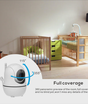 5" Video Babyfoon met Camera, 2-Weg Audio, Temperatuursensor & 22u Batterij