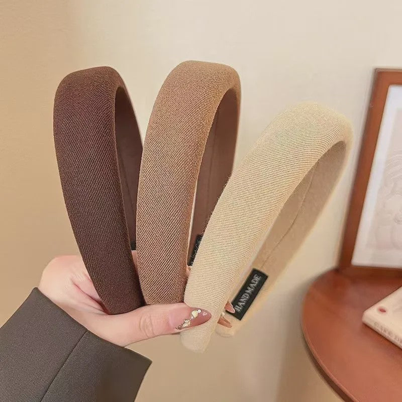 Modieuze Dames Hoofdband - Zachte Sponge Band voor Gezichtswas & Stijl