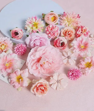 Mix van Zijden Kunstbloemen: Rozen & Meer voor Bruiloft, Huisdecoratie & DIY Knutselen