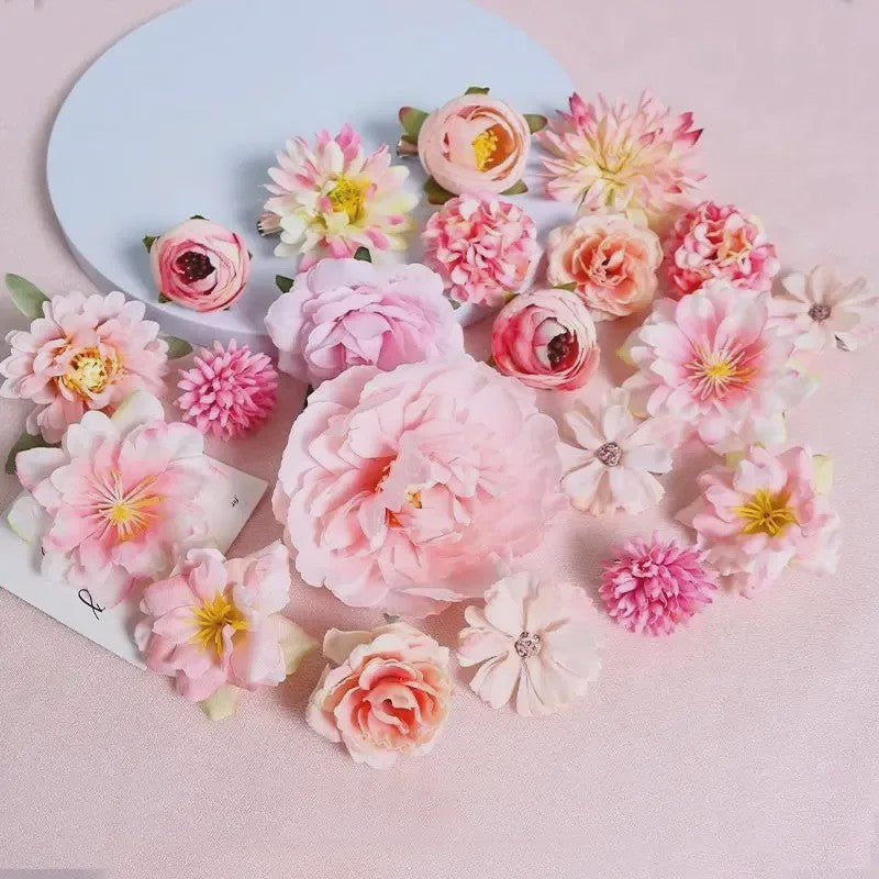 Mix van Zijden Kunstbloemen: Rozen & Meer voor Bruiloft, Huisdecoratie & DIY Knutselen