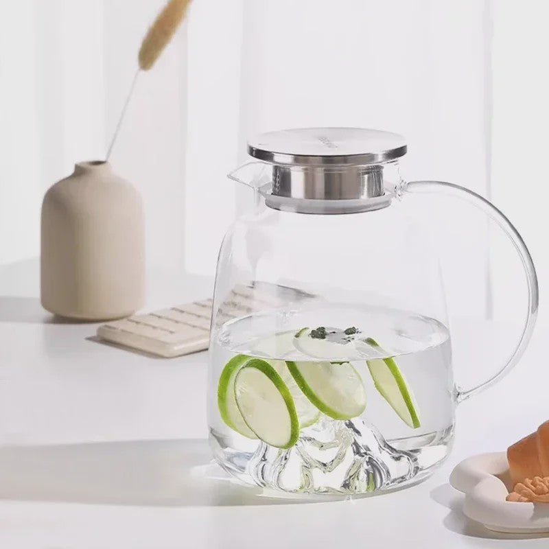 Unieke IJsberg Waterkan 2000ml met 4 IJsberg Glazen 370ml - Creatieve Drinkset