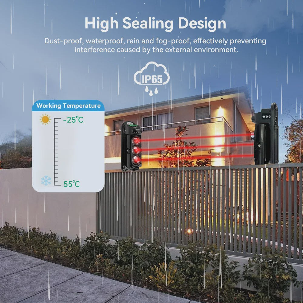 Meian Focus Dubbele/Triple Infrarood Straalsensor - IP65 Waterdicht voor Villa en Boerderij