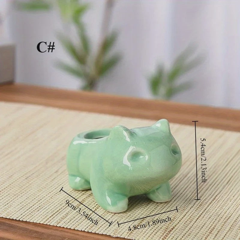 Schattige Keramische Mini Bloempot voor Succulenten & Kleine Plantjes - Leuk voor Huis & Tuin