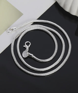 Zilveren Slangenhalsketting 925 Sterling Zilver - 45-60cm, 1-3mm Dik - Voor Heren & Dames - Perfect voor Hangers