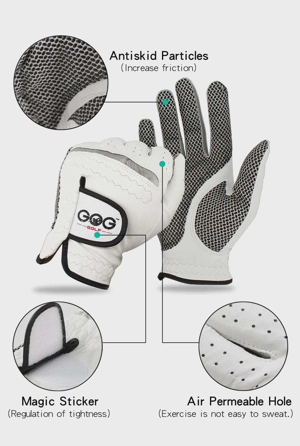 Golfhandschoenen Heren - Ademend Microfiber, Antislip, Verstelbaar