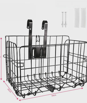 Vouwbare Fietsmand - Voor- en Achtermand - Duurzaam Staal - Mountainbike Accessoire