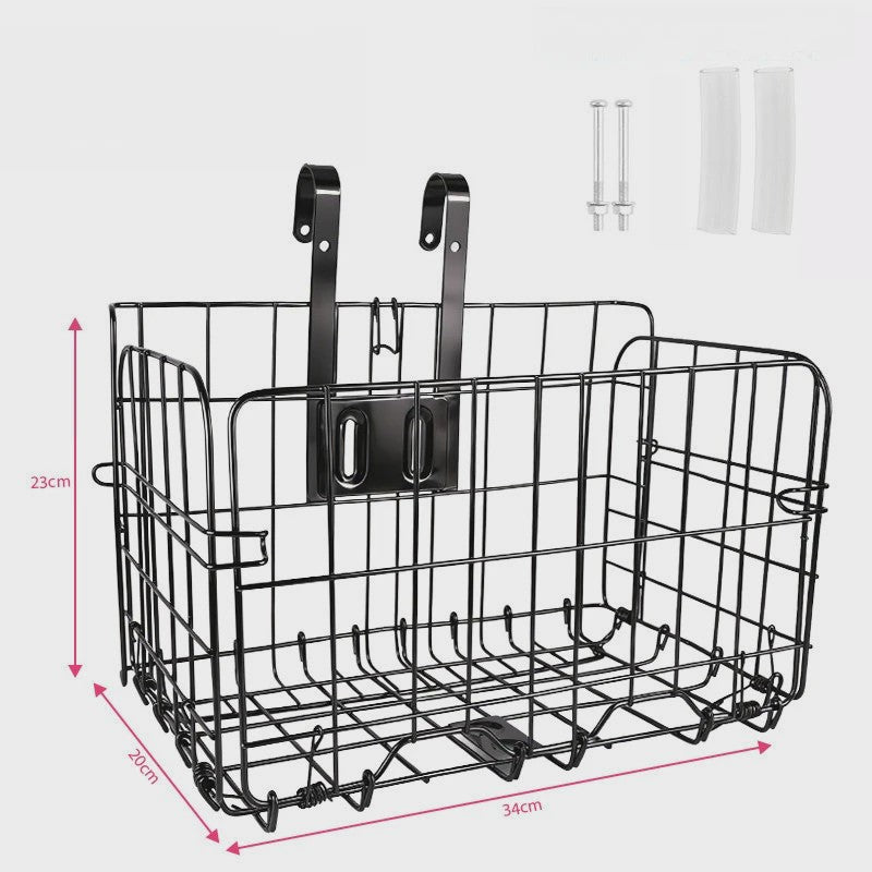 Vouwbare Fietsmand - Voor- en Achtermand - Duurzaam Staal - Mountainbike Accessoire