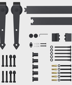 Homcom 200Cm/6.6Ft Sliding Door Hardware Kit Door Accessories