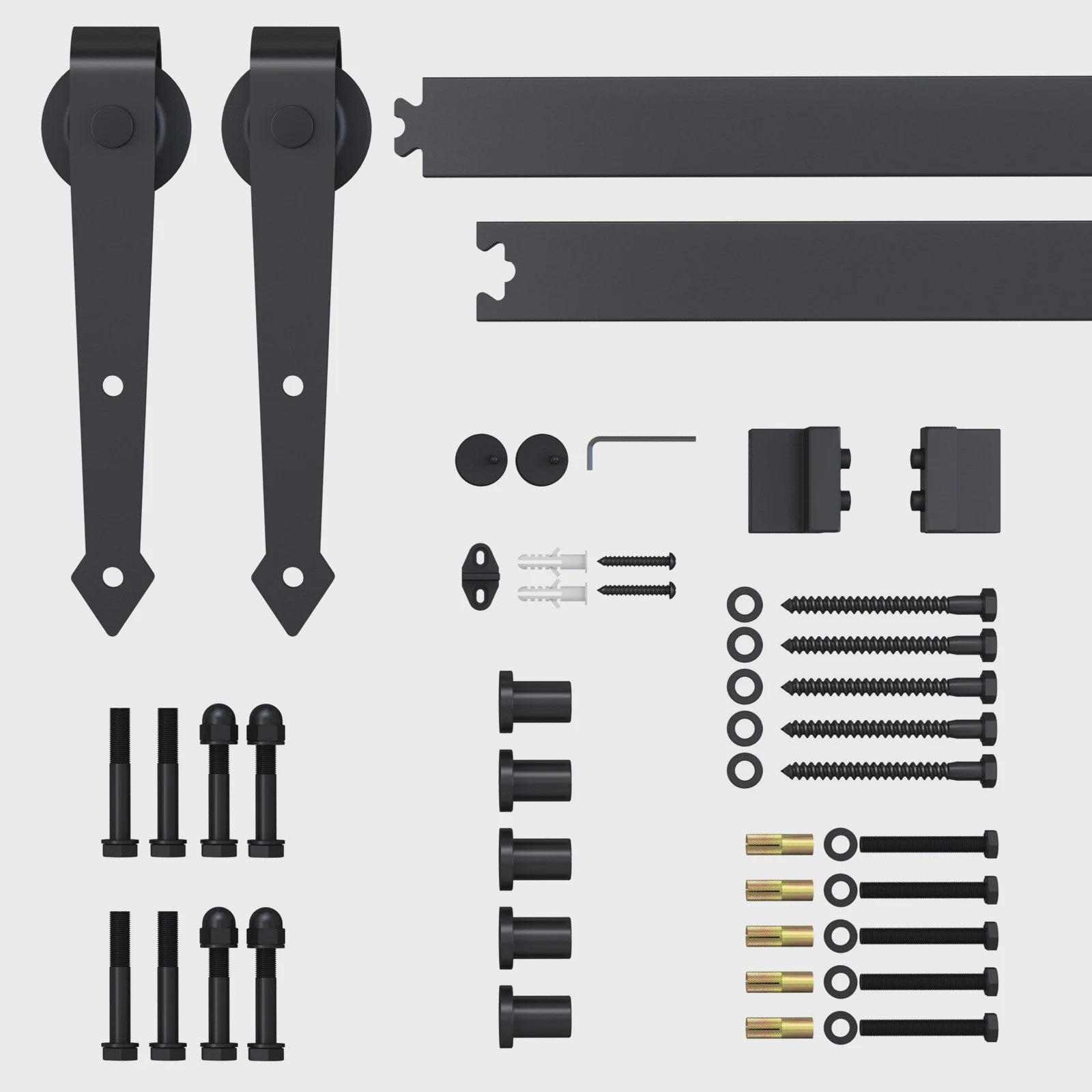Homcom 200Cm/6.6Ft Sliding Door Hardware Kit Door Accessories