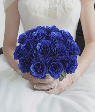 Glitter Rozen Boeket - Kunstbloemen voor Kerst, Valentijnsdag & Decoratie
