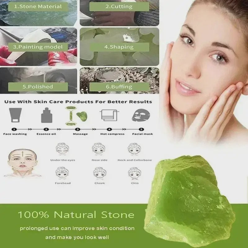 Natuurlijke Jade Roller & Gua Sha Set - Gezichtsmassage & Lichaam
