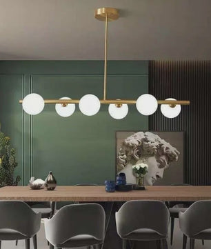 Moderne Magische Bonen Glas Kroonluchter - 6/7 Lampen - Goud/Zwart