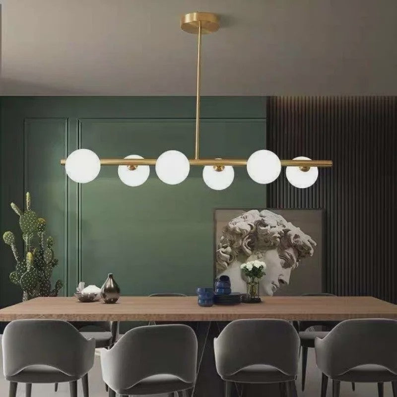 Moderne Magische Bonen Glas Kroonluchter - 6/7 Lampen - Goud/Zwart