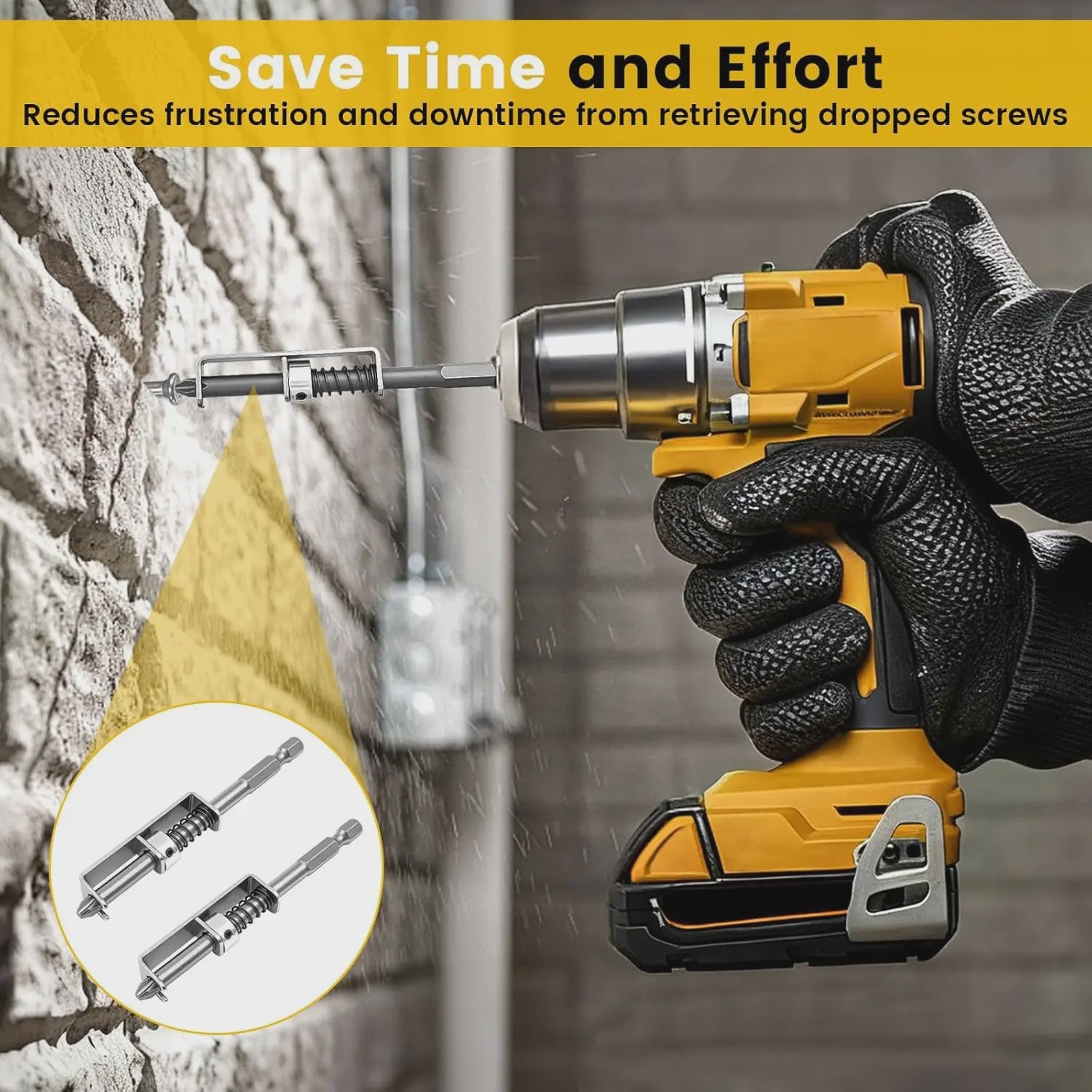 2x Schroefhouder Bit - Universeel Anti-Drop Tool voor Schroevendraaier
