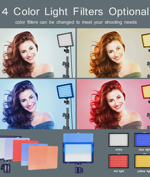 LED Video Light Panel Kit met Statief & RGB Filters - Professionele Fotografie & Streaming