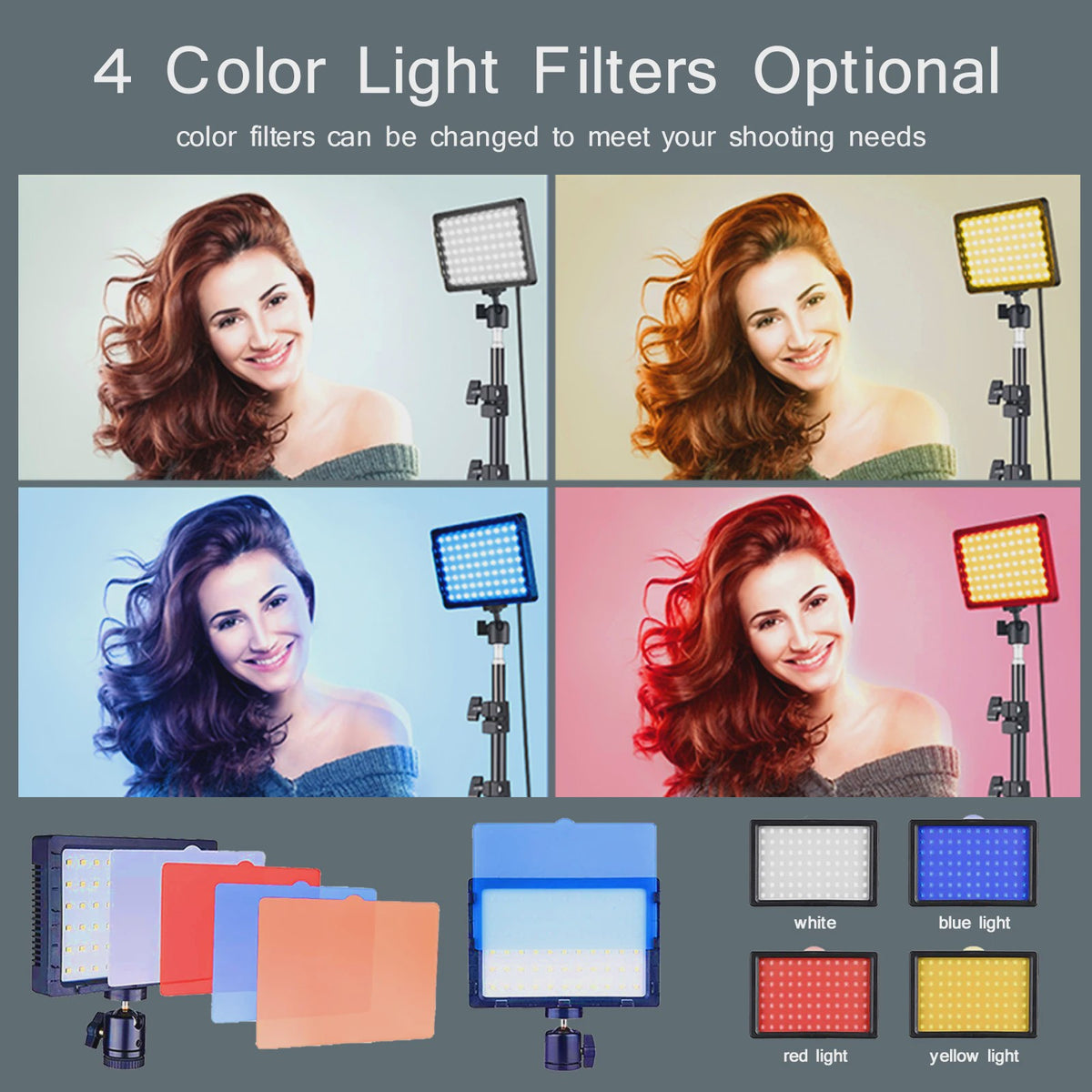 LED Video Light Panel Kit met Statief & RGB Filters - Professionele Fotografie & Streaming