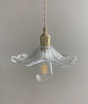 Nordic Minimalistische Glazen Hanglamp met Koperen Fitting - Sfeervolle Verlichting voor Woonkamer & Slaapkamer