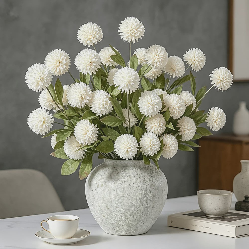 Zijden Kunstbloemen Stelen (70cm) - 4 Bloemhoofden Daisy/Paardenbloem voor Decoratie