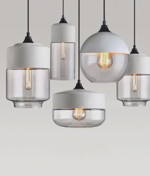 Scandinavische Houten LED Glas Hanglamp - Modern Design voor Woonkamer, Eetkamer & Slaapkamer