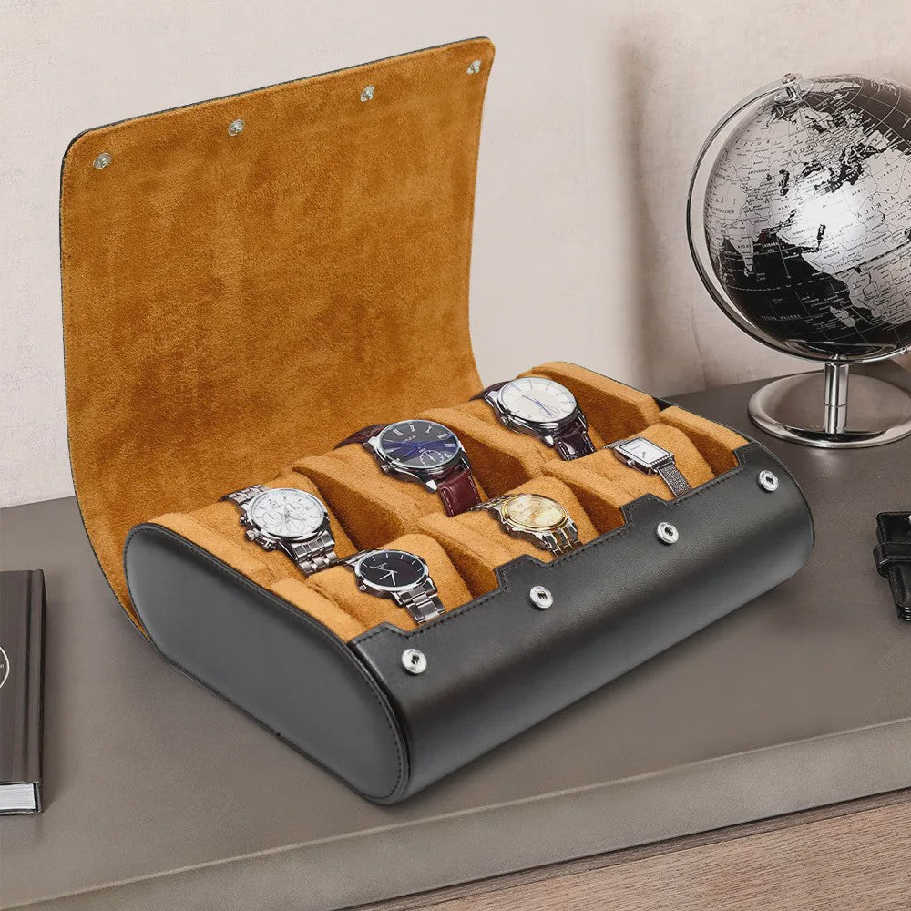 Luxe Horloge Reiskoffer Organizer - 6 Vakken - Voor Heren & Dames