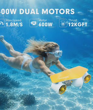Krachtige Onderwater Scooter met 28lbs Stuwkracht - 50m Diepte & Dubbele Snelheid