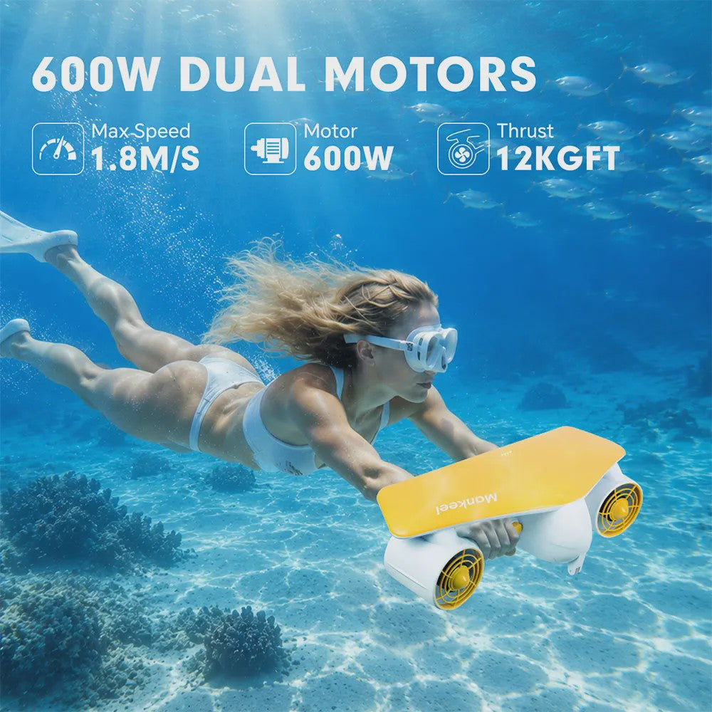 Krachtige Onderwater Scooter met 28lbs Stuwkracht - 50m Diepte & Dubbele Snelheid