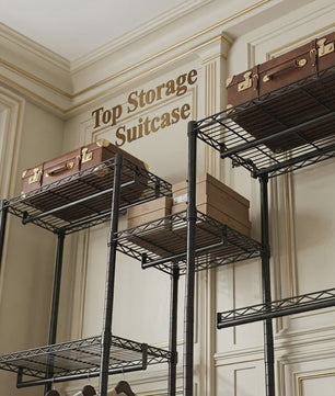 Zwaar Metalen Kledingrek Staand - Modulaire Kast Organizer 3x3 Matrix - Draagbare Garderobe