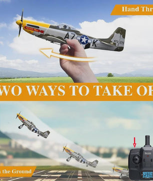 RC Vliegtuig P51D Mustang - 5 Kanaals, RTF, Borstelloos, Makkelijk voor Beginners