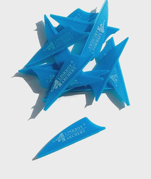 Linkboy-Archery 36 Stuks 1.75" Rubberen Vanes met Veer - Jacht Accessoires voor Compound & Recurve Bogen