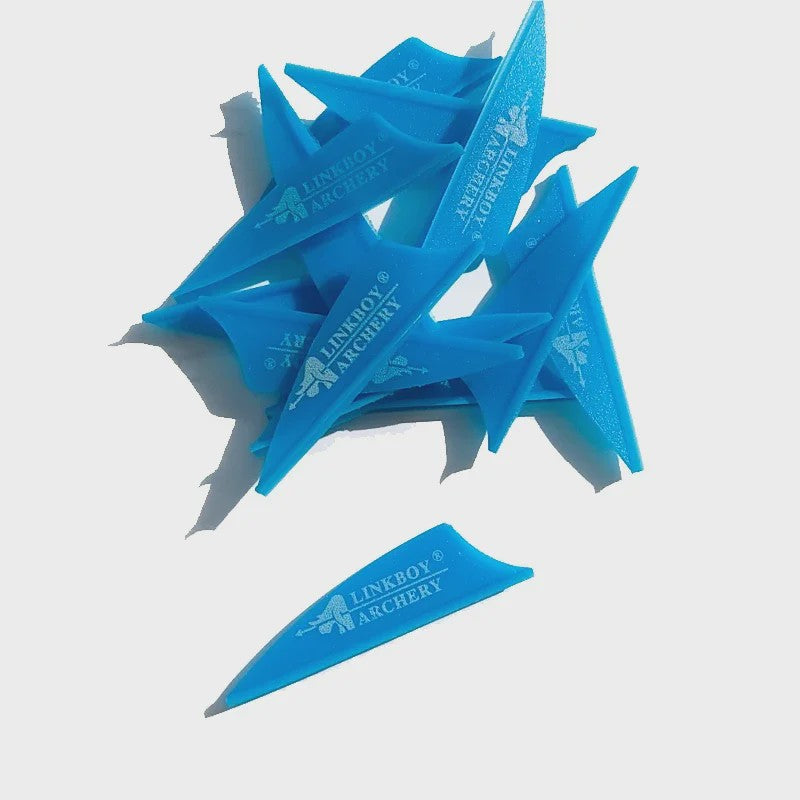 Linkboy-Archery 36 Stuks 1.75" Rubberen Vanes met Veer - Jacht Accessoires voor Compound & Recurve Bogen