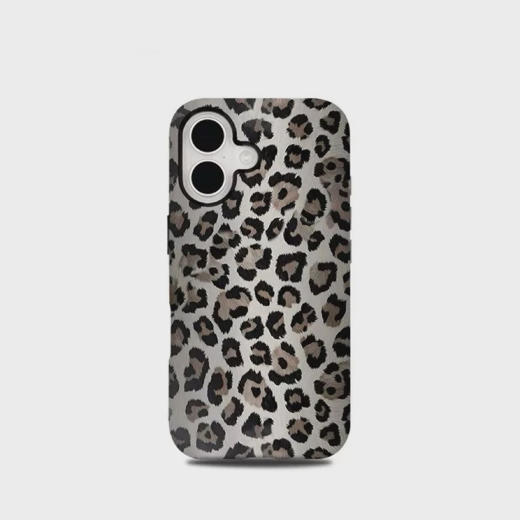 Luxe Leopard Print Hoesje voor iPhone - Dubbellaags Bescherming