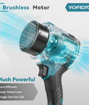 YOFIDRA Krachtige Bladblazer & Zuiger 3500W - 350.000 RPM Borstelloze Motor - Voor Makita Accu