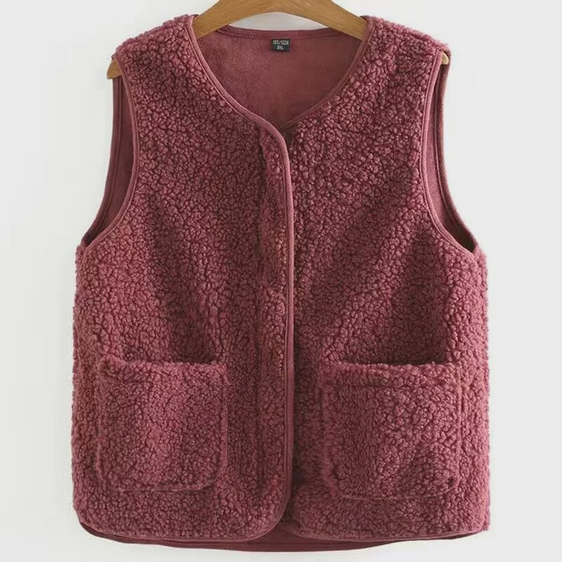 Heren Vest Lamswol Fleece - Warm & Stijlvol voor Herfst/Winter